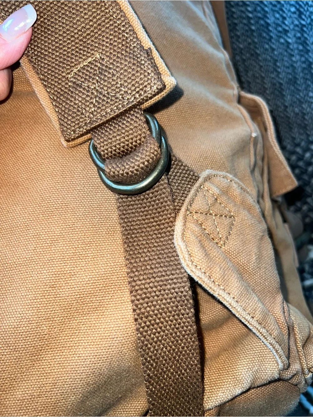 Vintage desertwolf Canvas Backpack in Tan - Casual Men’s Daypack